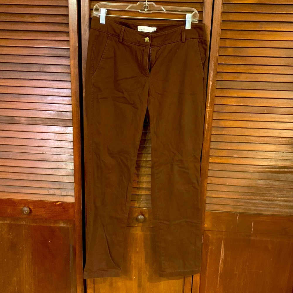 L.L. Bean Women's Chino Pants, Mid-Rise Straight-Leg Brown